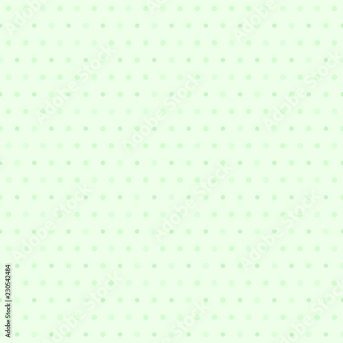 Green polka dot pattern. Seamless vector