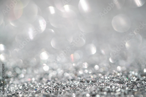 silver glitter abstract background for christmas