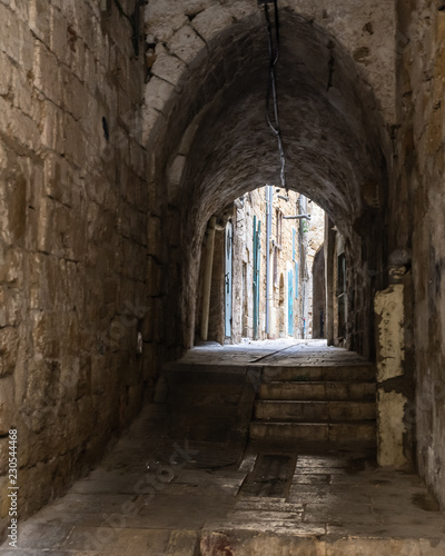 ACRE  ISRAEL - April 3  2018  On the narrow street of the old part of Acre.