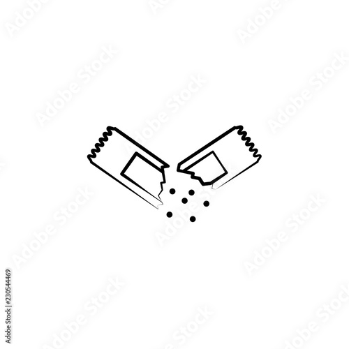 sugar, disposable candy icon. Element of tea icon for mobile concept and web apps. Hand drawn sugar, disposable candy icon can be used for web and mobile