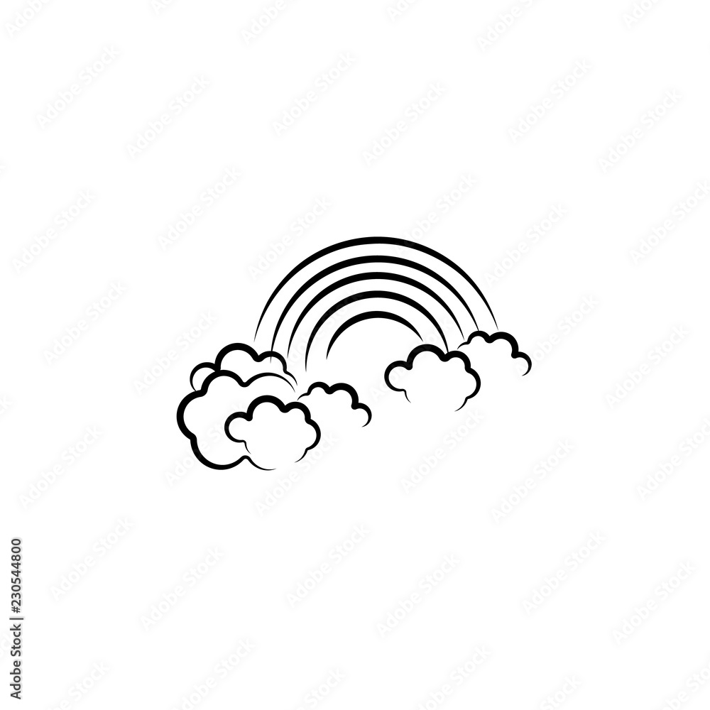 Cloud, rainbow icon. Element of weather icon for mobile concept and web apps. Hand drawn Cloud, rainbow icon can be used for web and mobile Cloud, rainbow icon. Element of weather icon for mobile concept and web apps. Hand drawn Cloud, rainbow icon can be used for web and mobile