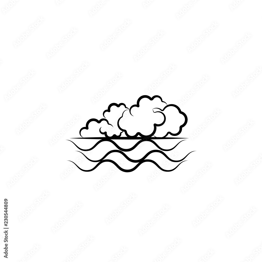 Cloud, sea icon. Element of weather icon for mobile concept and web apps. Hand drawn Cloud, sea icon can be used for web and mobile Cloud, sea icon. Element of weather icon for mobile concept and web apps. Hand drawn Cloud, sea icon can be used for web and mobile