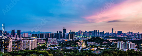 Nightscape of Shenzhen City