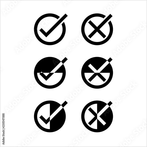 Tick Cross Mark Icon