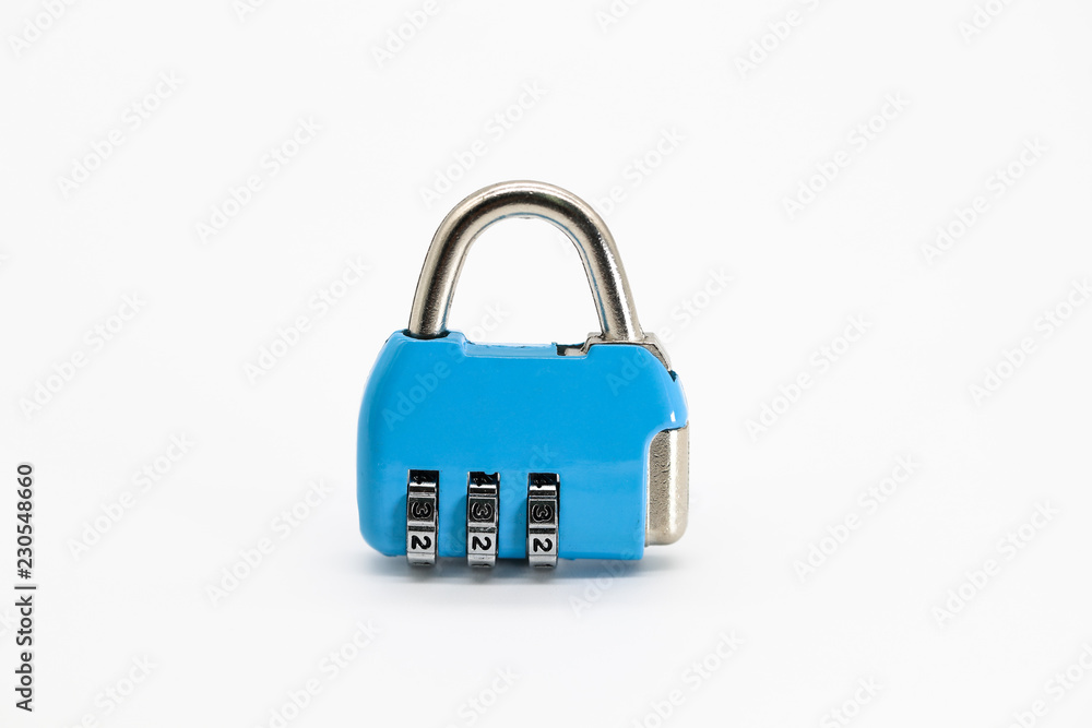 key lock with three digit isolated and white background key lock with three digit isolated and white background