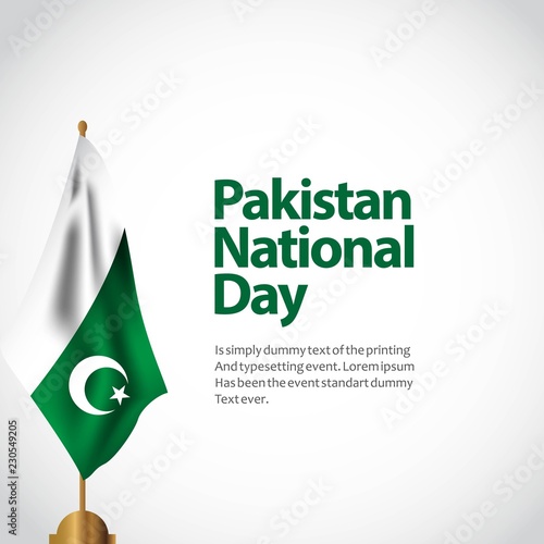 Pakistan National Day Vector Template Design Illustration