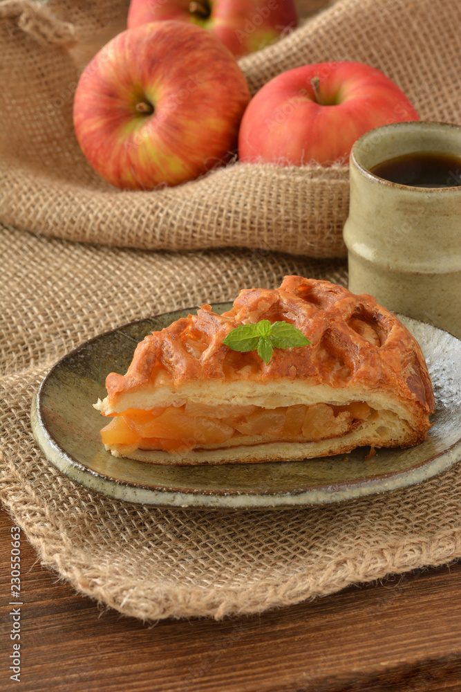 Apple pie on a wooden table
Apple pie on a wooden table