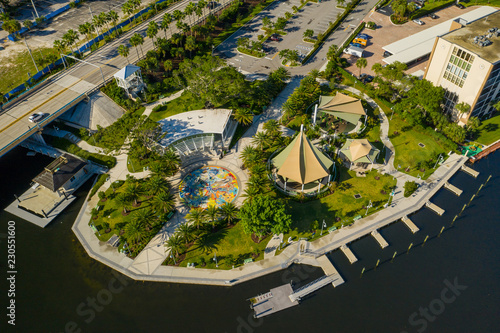 Aerial drone photo of Sullivan Park Deerfield Beach Florida