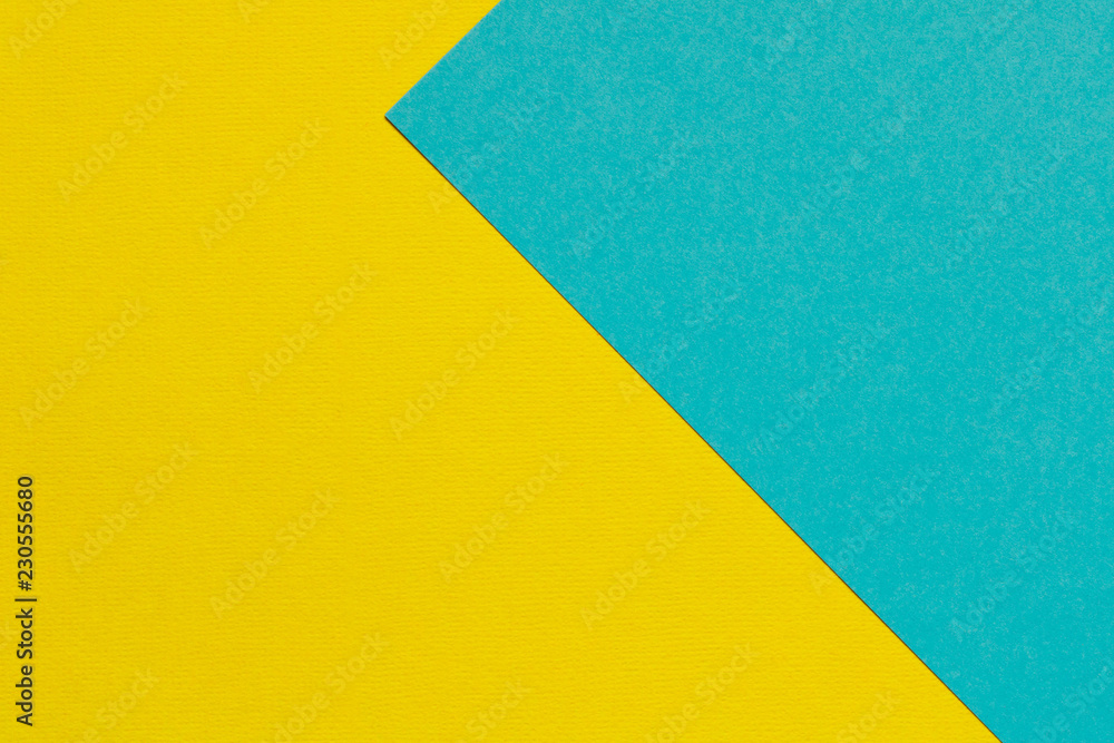 Blue and yellow background texture of colored paper. Trendy colors for design. Abstract geometric background Blue and yellow background texture of colored paper. Trendy colors for design. Abstract geometric background