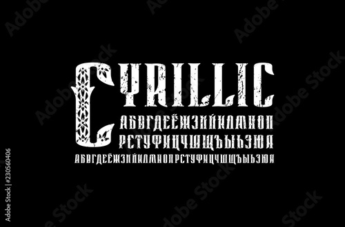 Decorative serif font in retro style