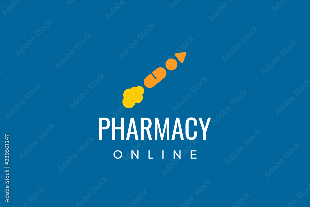 Pharmacy online cloud logo template with type of abstract logo can use ...