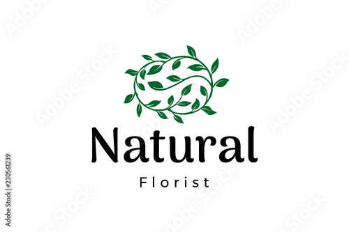 Zodia florist logo template with type of abstract logo can use for corporate brand identity, florist, garden, nature shop