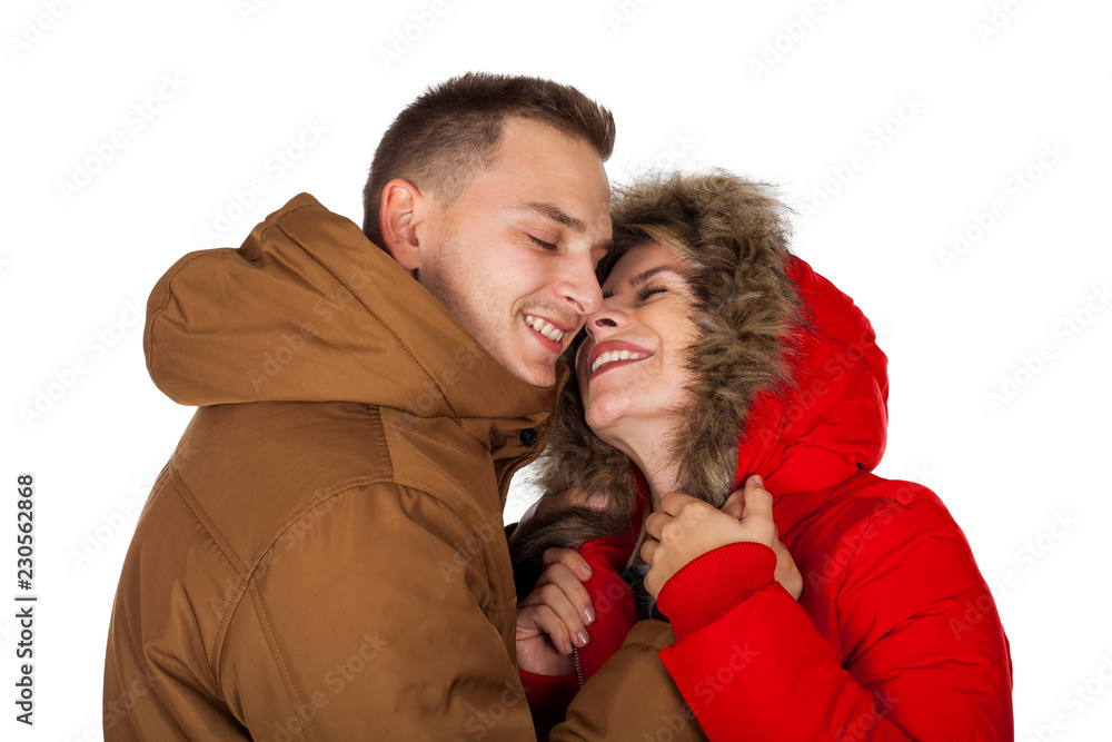 Couplr wearing winter clothing Couplr wearing winter clothing