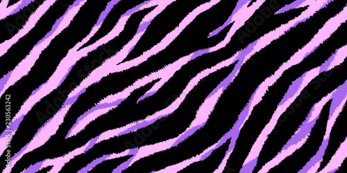 Seamless pattern with exotic animal fur print. Vector illustration. Zebra texture.