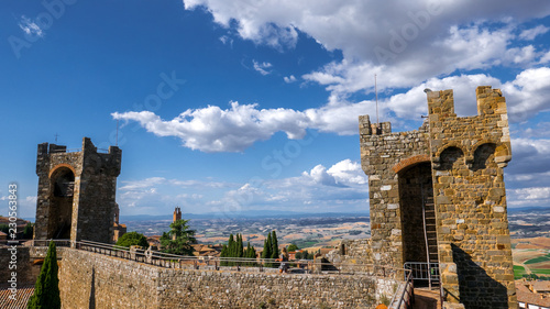 Montalcino Tuscany Italy - Medieval Castle with fortified walls and towers