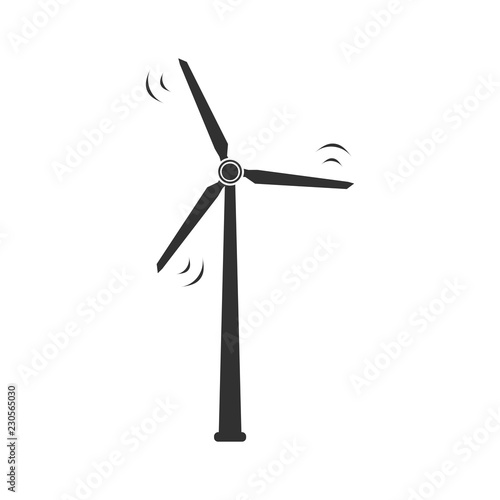Wind turbine icon. vector illustration isolated on white background.