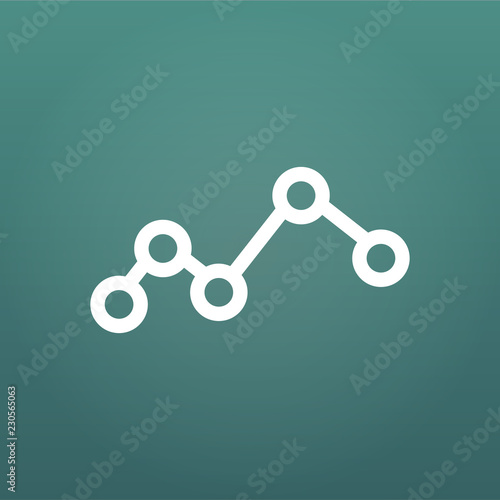 Graph Icon in trendy flat s...