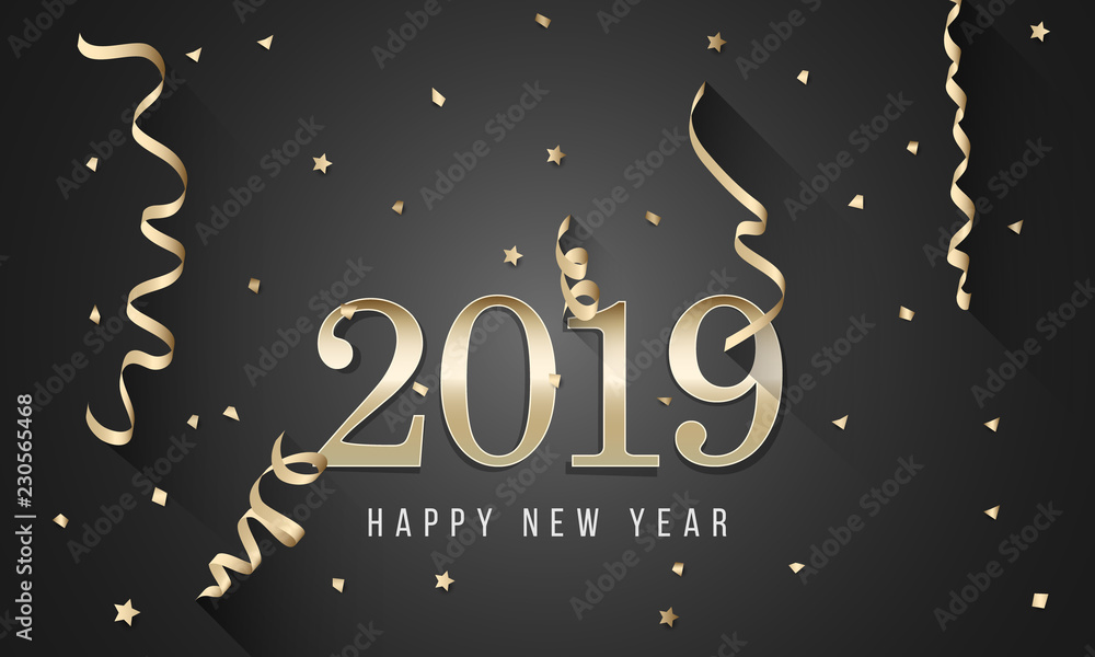 New Years 2019. Happy New Year greeting card. 2019 Happy New Year background. New Years 2019. Happy New Year greeting card. 2019 Happy New Year background.