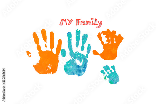 family hand print color