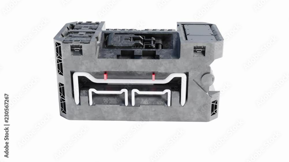 Sci-Fi Box like a Power Container in infinite rotation Sci-Fi Box like a Power Container in infinite rotation