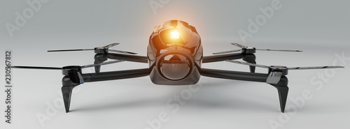 Modern drone 3D rendering