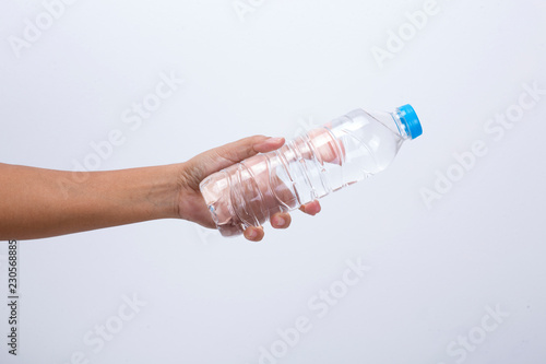 Water bottle in woman's hand