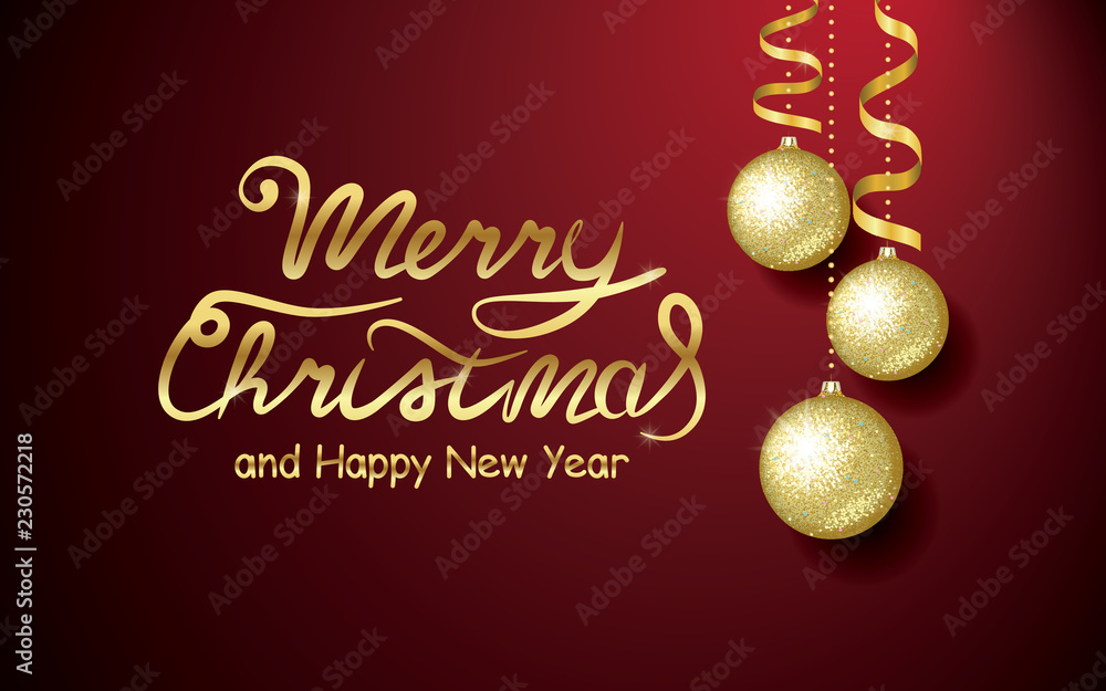 Merry Christmas and Happy New Year greeting card Merry Christmas and Happy New Year greeting card