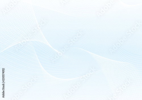 Abstract guilloche pattern (vector complicated line texture). Blank blue background useful for certificate, diploma, official document, formal paper
