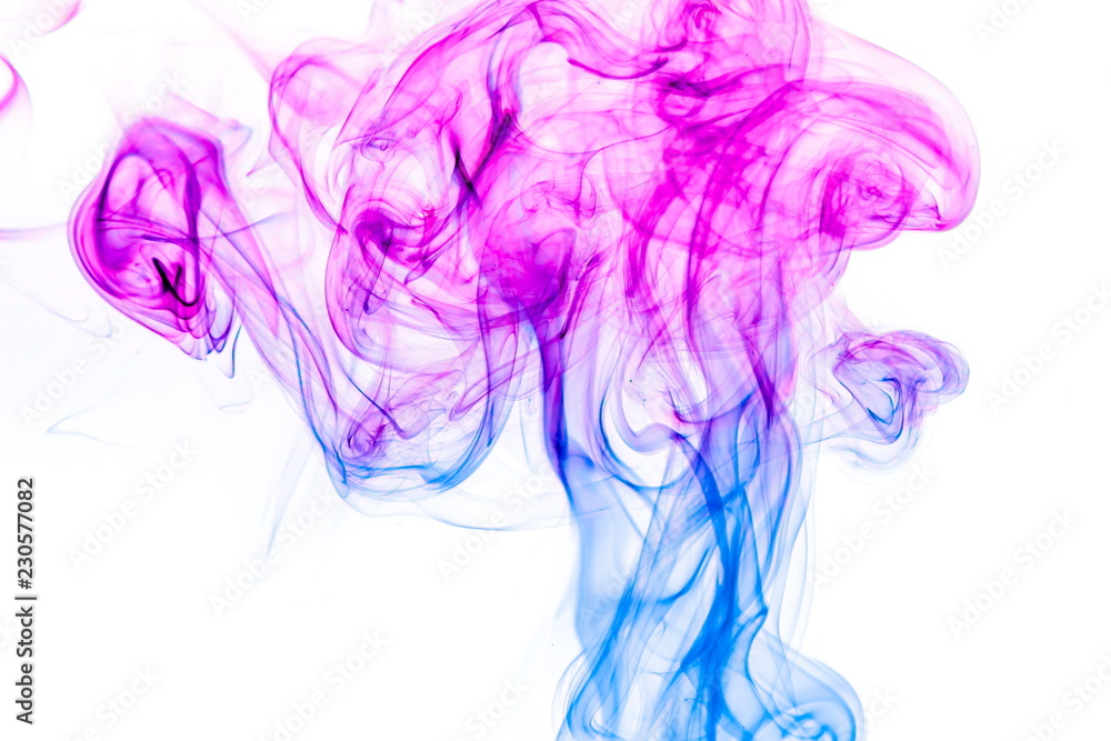 Colored smoke on white background Colored smoke on white background