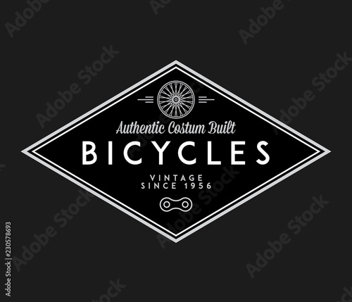 Bicycles authentic lovers white on black