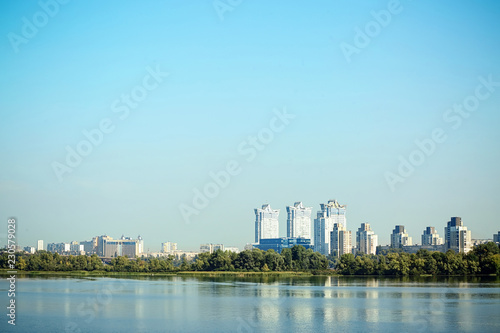 View of beautiful city near river