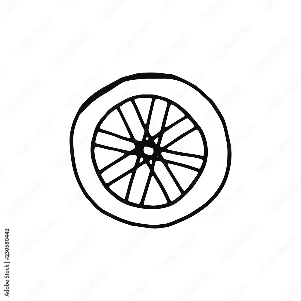 wheel. icon isolated object silhouette