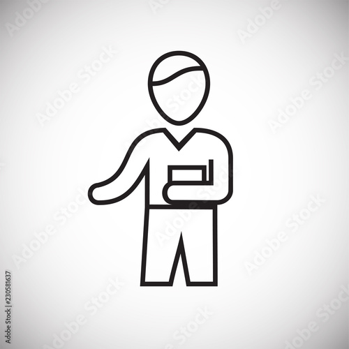 Manager thin line on white background icon