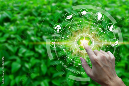 Finger touch with environment Icons