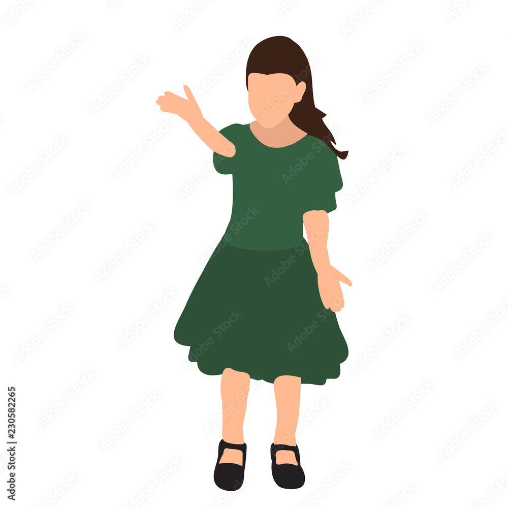 flat style kids, little girl flat style kids, little girl