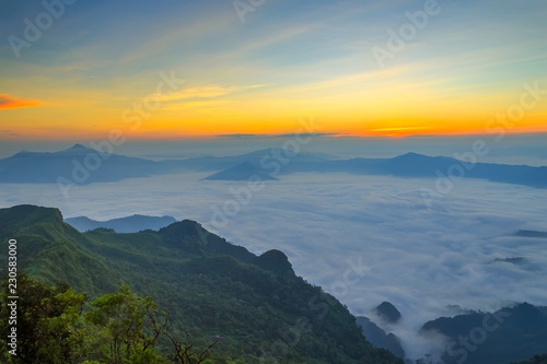 Beautiful Mountain View of Phu Chi Fa , Thailand