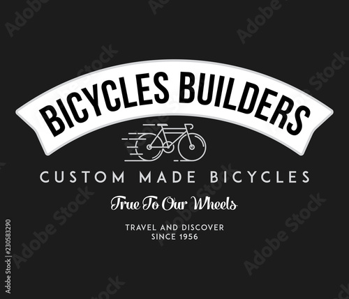Bicycles costum hand made white on black