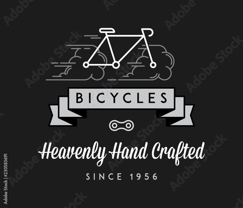Bicycles hand crafted white on black