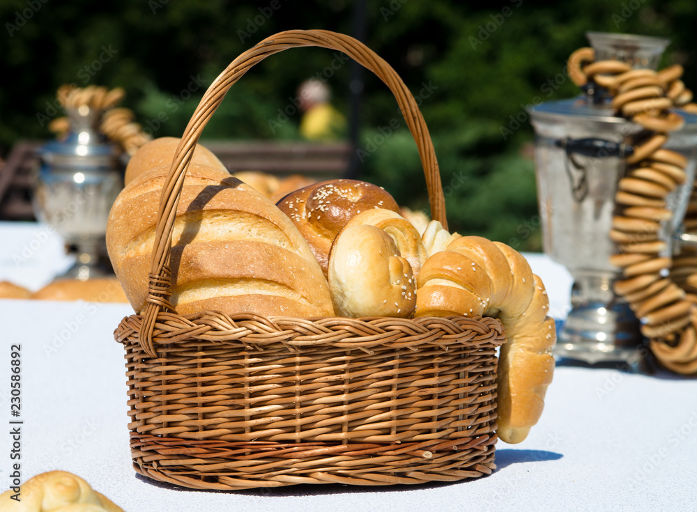 bread, basket, food, bakery, bun, isolated, breakfast, fresh, white, baked,  wheat, loaf, healthy, roll, meal, brown, pastry, baguette, bake, grain,  tasty, diet, buns, cereal, organic Stock Photo | Adobe Stock