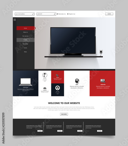 Set of effective website template designs. Modern flat design vector illustration concepts of web page design for website and mobile website development. Easy to edit and customize.
