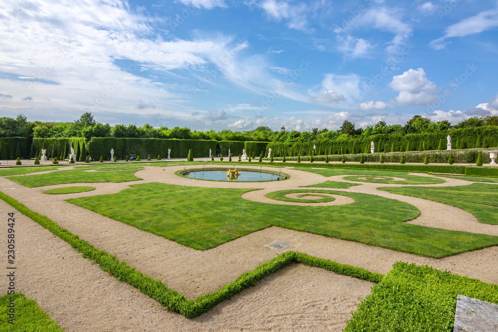 Versailles gardens in Paris, France