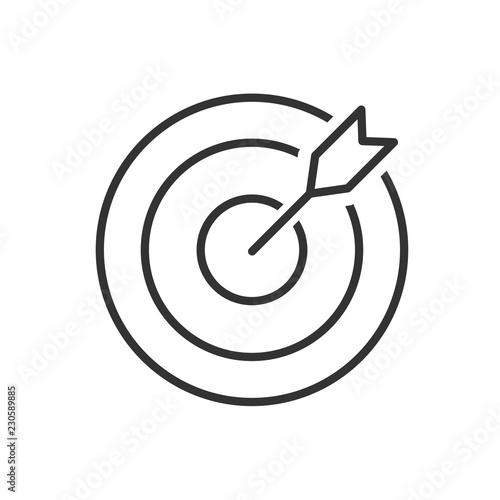 Target line icon on a white background