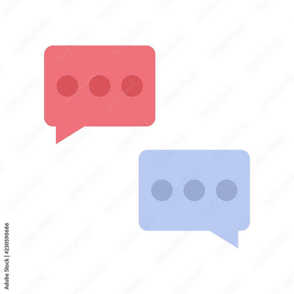 Conversation flat icon on isolated white transparent background. Conversation flat icon on isolated white transparent background.