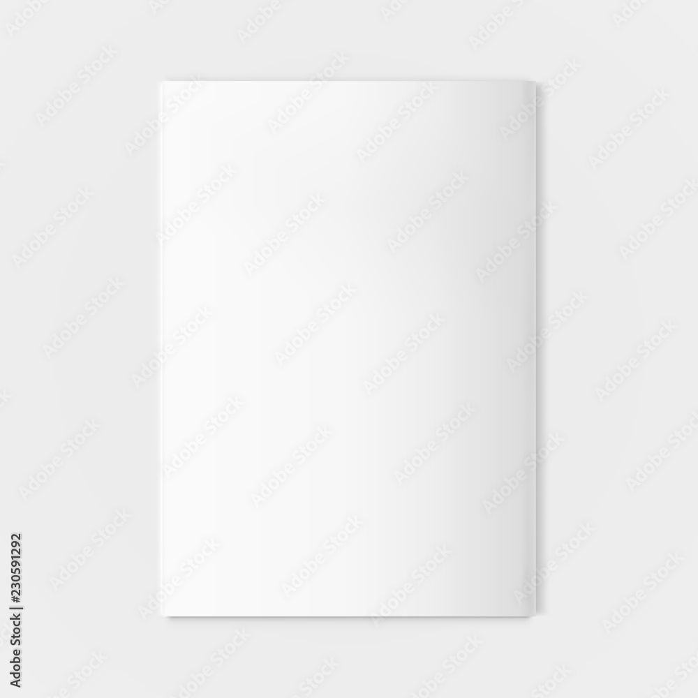 Closed vertical magazine, brochure or notebook template. Illustration isolated on background. Graphic concept for your design Closed vertical magazine, brochure or notebook template. Illustration isolated on background. Graphic concept for your design