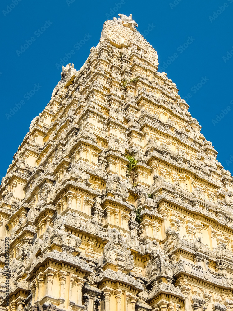 View of Sri Ekambaranathar Temple in Kanchipuram, India.