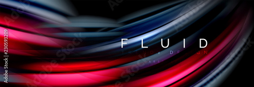 Wave fluid flowing colors motion effect, holographic abstract background. Vector illustration