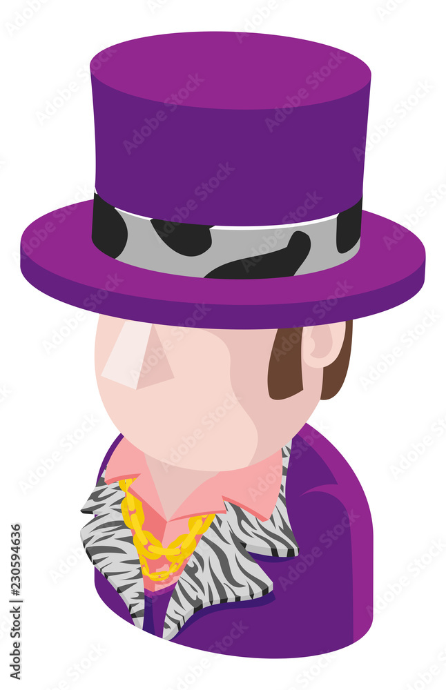 A Purple Suit Man avatar cartoon person icon emoji Stock Vector | Adobe