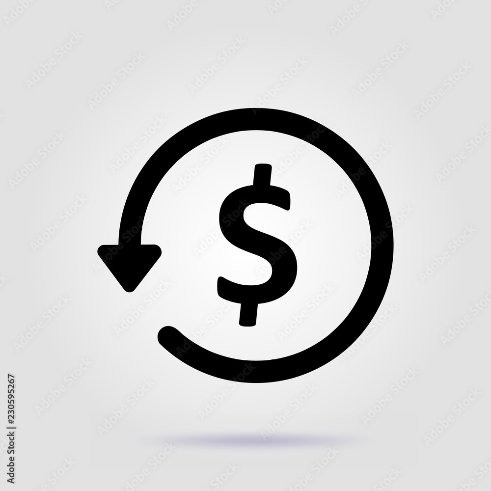 Obraz premium Chargeback glyph icon, e commerce and marketing