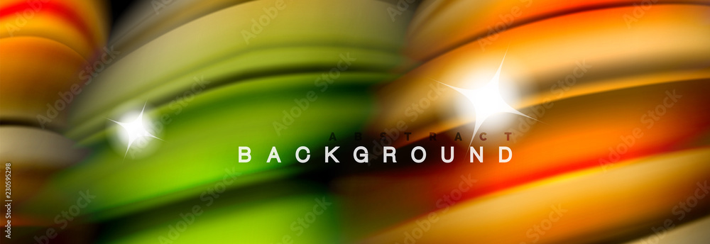 Mixing color waves on black, liquid flowing shapes Mixing color waves on black, liquid flowing shapes