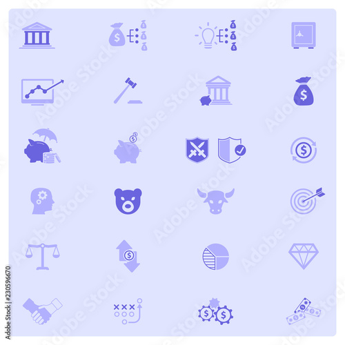 Financial investment icon set